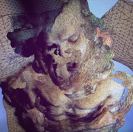 Interrupted 3D scan by artist Paul Coombs